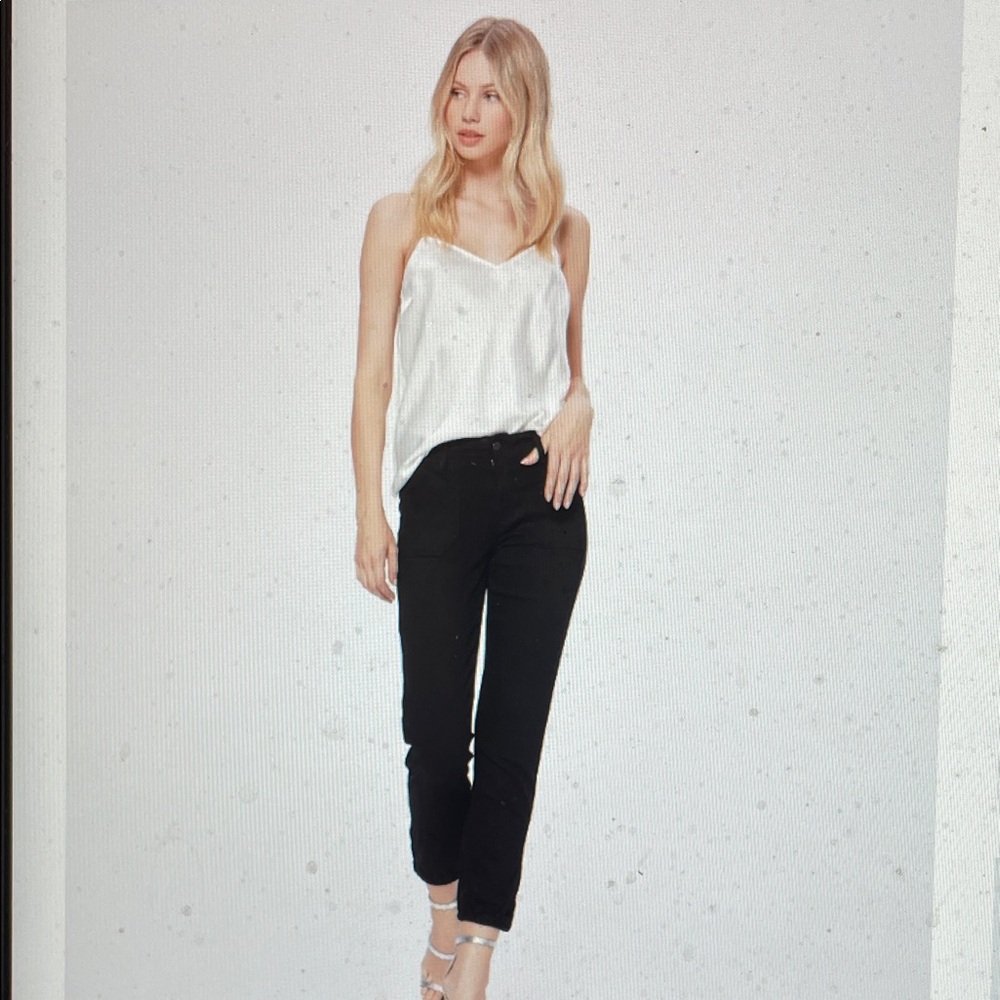 Paige Natalie jogger in black overdye Women's Black denim